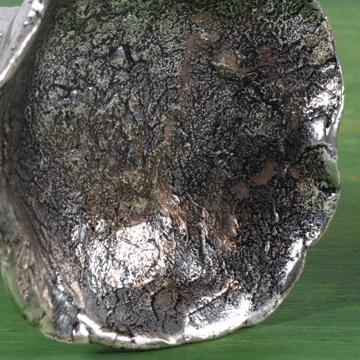 Poignée de porte Champignon en métal patiné, argent [5]