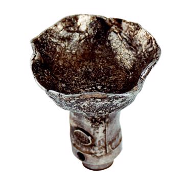 Poignée de porte Champignon en métal patiné, argent [4]
