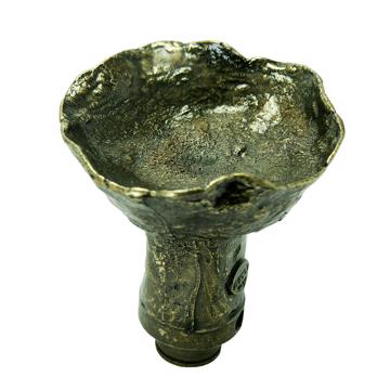 Poignée de porte Champignon en métal patiné, bronze