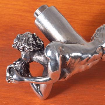 Poignées de porte Sirène et Triton en métal patiné, argent, triton [2]