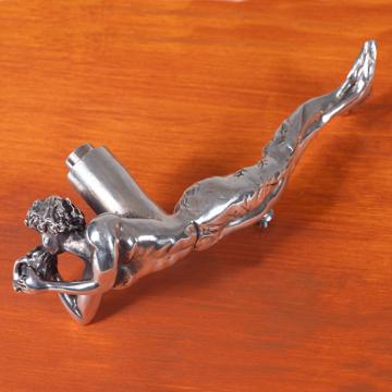Poignées de porte Sirène et Triton en métal patiné, argent, triton [1]