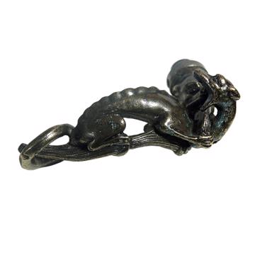 Poignée de porte Griffon en métal patiné, bronze, gauche [1]