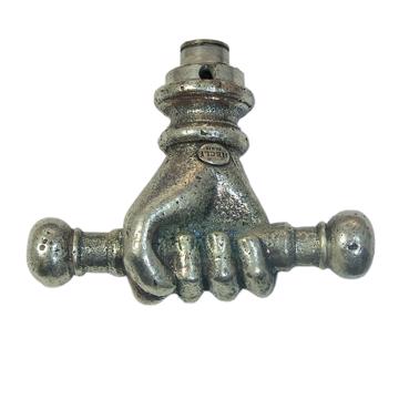 Poignée de porte Main en métal patiné, argent [3]