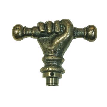 Poignée de porte Main en métal patiné, bronze [1]