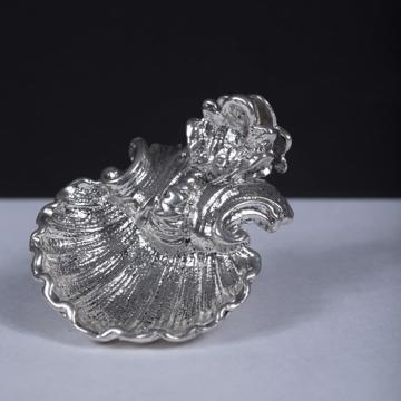 Porte carte Coquille en métal argenté ou doré, argent [1]