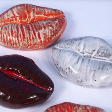 4 Porte Couteau Bouche en Faïence, multicolore [4]