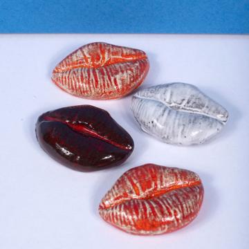 4 Porte Couteau Bouche en Faïence