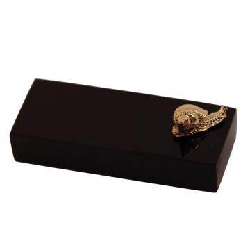 Horn Knife Rest and Charms in silver or gold plated, silver, snail