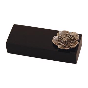Horn Knife Rest and Charms in silver or gold plated, silver, sakura