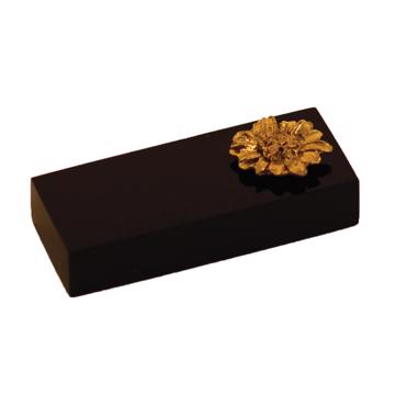 Horn Knife Rest and Charms in silver or gold plated, gold, sunflower [3]
