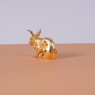 Rabbit knife rest in silver or gold plated