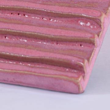 Porte Savon en grès façonné, vieux rose [4]