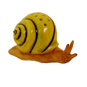 Porte pique Escargot en porcelaine, jaune, piques standard