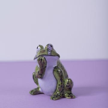 Porte pique grenouille en porcelaine