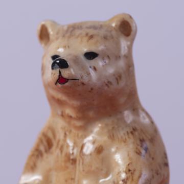 Porte pique Ours en porcelaine, beige, piques standards [4]