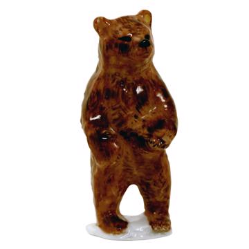 Porte pique Ours en porcelaine, brun, piques standards