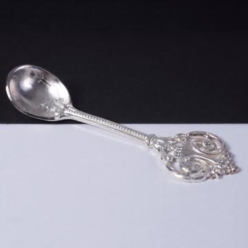 Rich Salt Spoon in silver plated copper