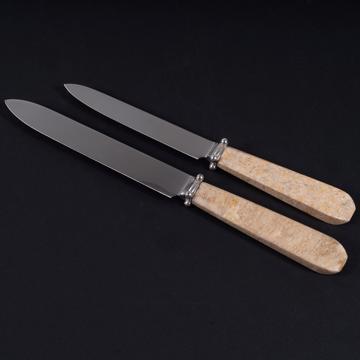 Couteau Quartet en pierre de corail, coquille d'œuf, table  [1]