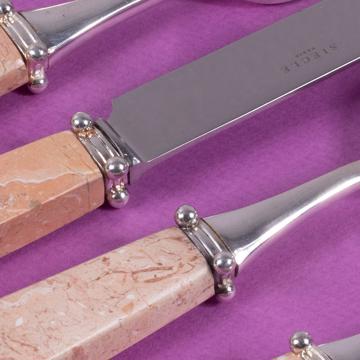Quartet cutlery in coral stone, light pink, set of 7 [4]