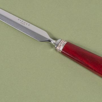 Coupe papier Rambouillet en stamina et argent, rouge effet [2]