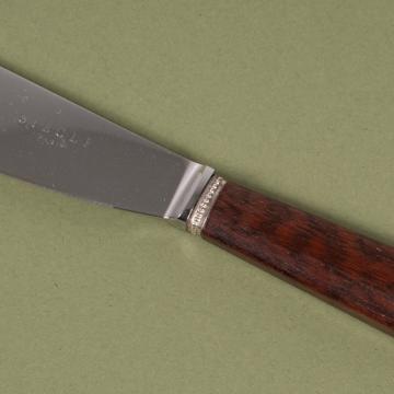Rambouillet butter knife in silver plated and wood, brown [3]