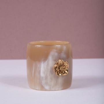 Ronds de Serviette en Corne et Crampon, or, sakura  [1]