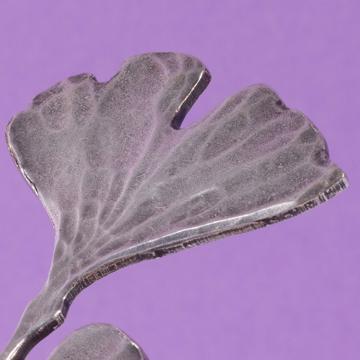 Ronds de serviette Feuilles en cuivre plaqué, argent, ginkgo [4]