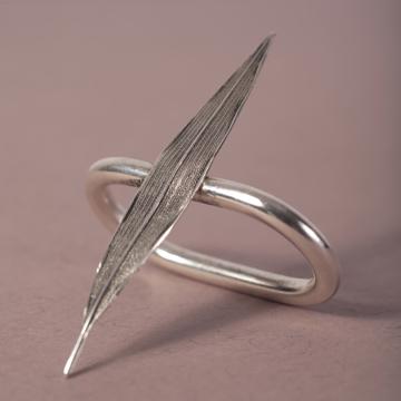 Ronds de serviette Feuilles en cuivre plaqué, argent, saule [1]