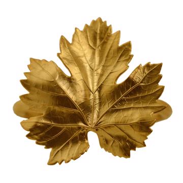 Ronds de serviette Feuilles en cuivre plaqué, or mat, erable [3]