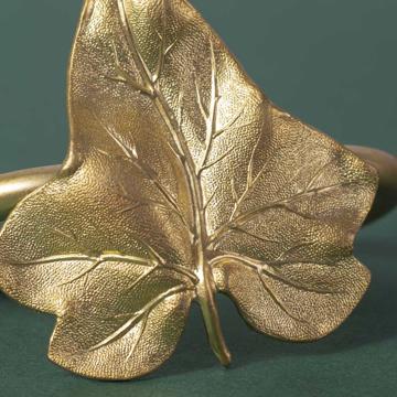 Leaves napkin rings in plated copper, mat gold, ivy [2]