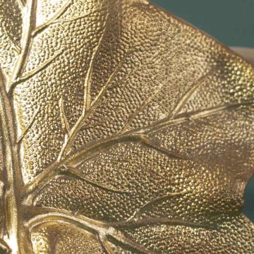 Leaves napkin rings in plated copper, mat gold, ivy [4]