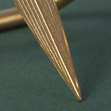 Ronds de serviette Feuilles en cuivre plaqué, or mat, saule [4]