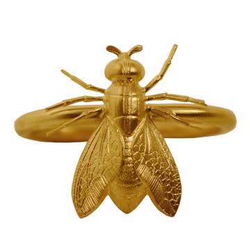 Ronds de Serviette Insectes en cuivre estampé, or mat, mouche [3]