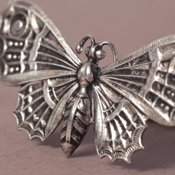 Ronds de Serviette Insectes en cuivre estampé, argent, papillon [2]