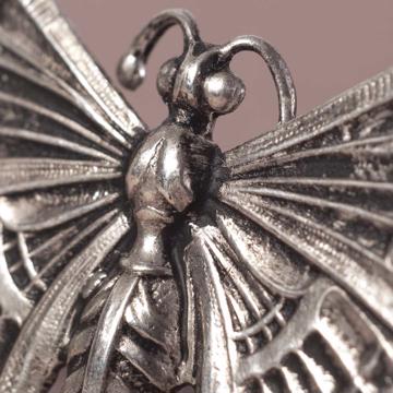 Ronds de Serviette Insectes en cuivre estampé, argent, papillon [4]
