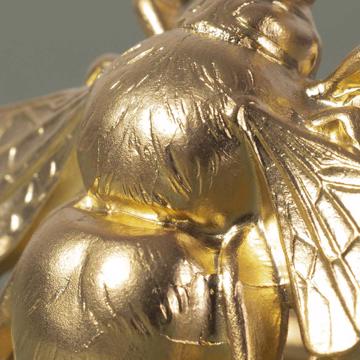 Insect napkin rings in plated copper, mat gold, bee [4]