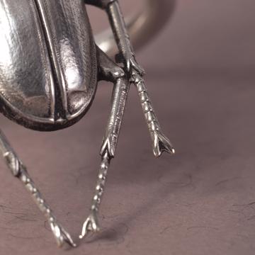 Ronds de Serviette Insectes en cuivre estampé, argent, lucane [4]