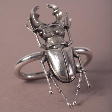Ronds de Serviette Insectes en cuivre estampé, argent, lucane [1]