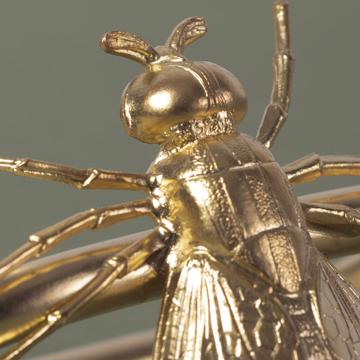 Ronds de Serviette Insectes en cuivre estampé, or mat, mouche [5]