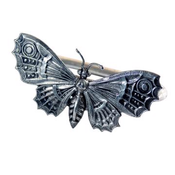 Ronds de Serviette Insectes en cuivre estampé, argent, papillon [3]