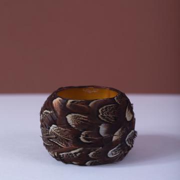 Napkin Ring in natural feathers