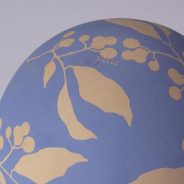 Berries salad bowl in stamped stoneware, violet blue  [5]