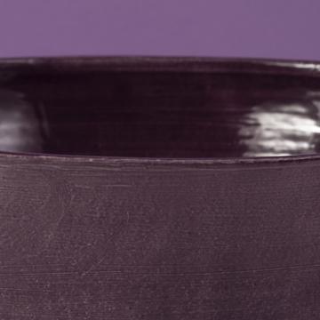 Saladier Crato en faïence tournée, violet, 24 cm diam. [2]