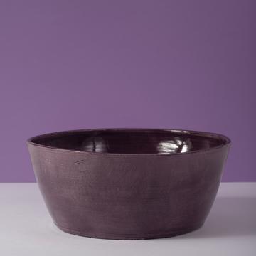 Crato salad bowl in turned earthenware