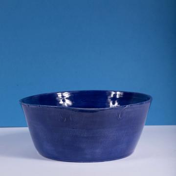 Crato salad bowl in turned earthenware