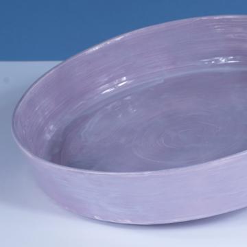 Crato dishes in turned Earthenware, lila, 18 cm diam. [2]