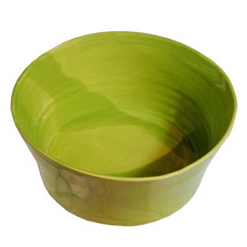 Crato salad bowl in turned earthenware