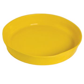 Crato dishes in turned Earthenware, yellow, 18 cm diam.