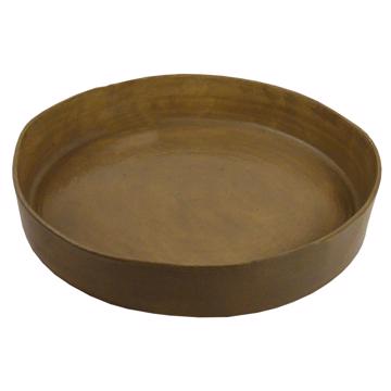 Plats Crato en faïence tournée, taupe, set de 3