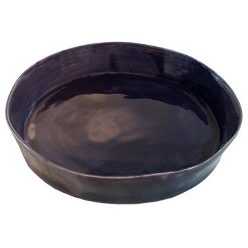 Crato dishes in turned Earthenware, purple, 18 cm diam.